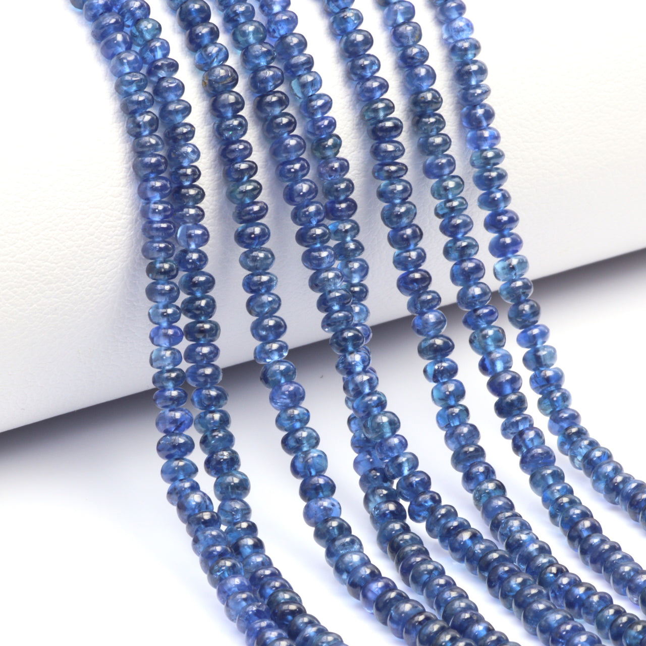 Royal Blue Sapphire 2.5mm -  3.1mm Smooth Rondelles Bead Strand