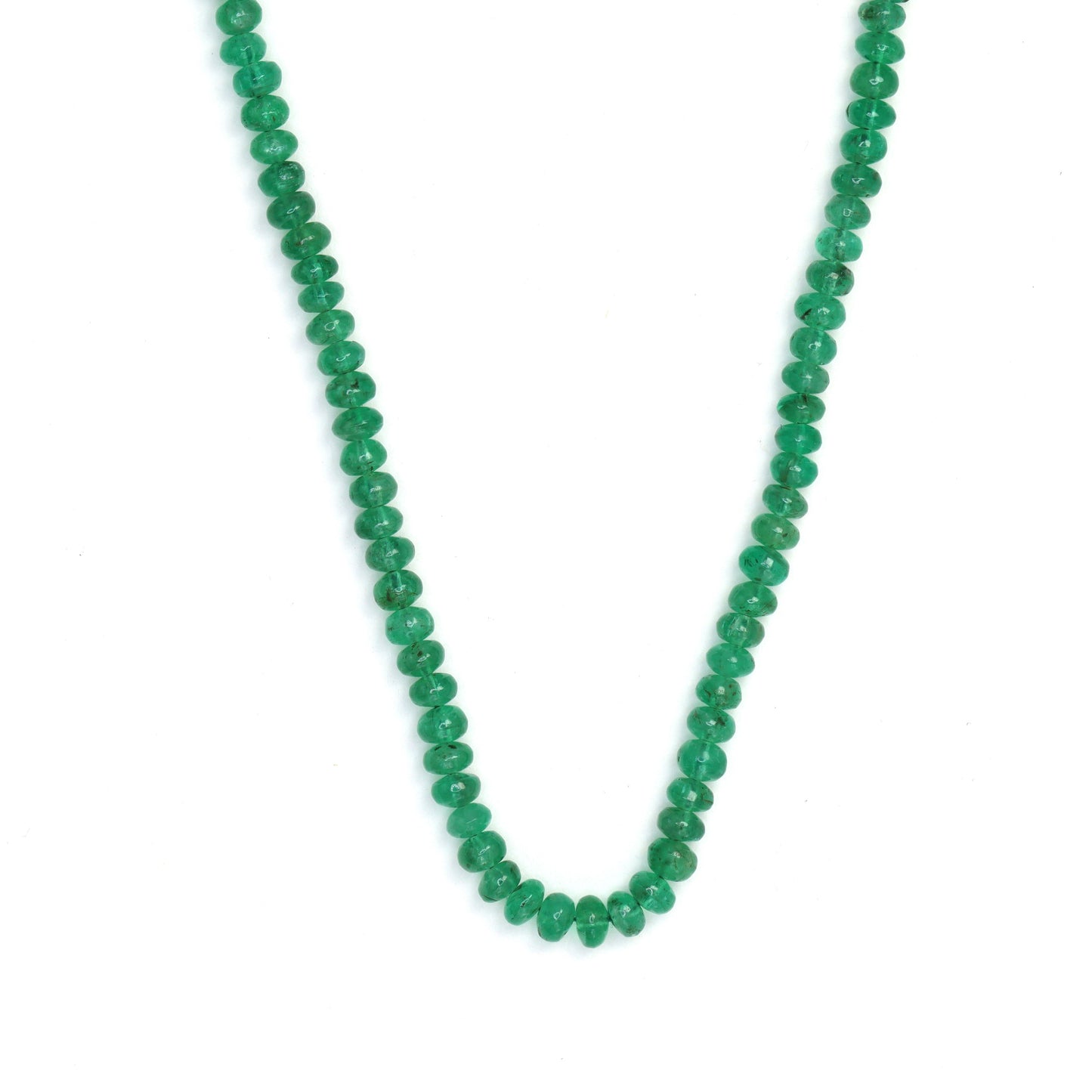 Green Emerald 3mm - 3.5mm Smooth Rondelles Bead Strand