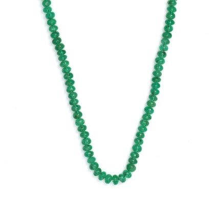 Green Emerald 3mm - 3.5mm Smooth Rondelles Bead Strand