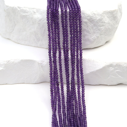 Purple Amethyst 1.8mm Faceted Rounds Bead Strand