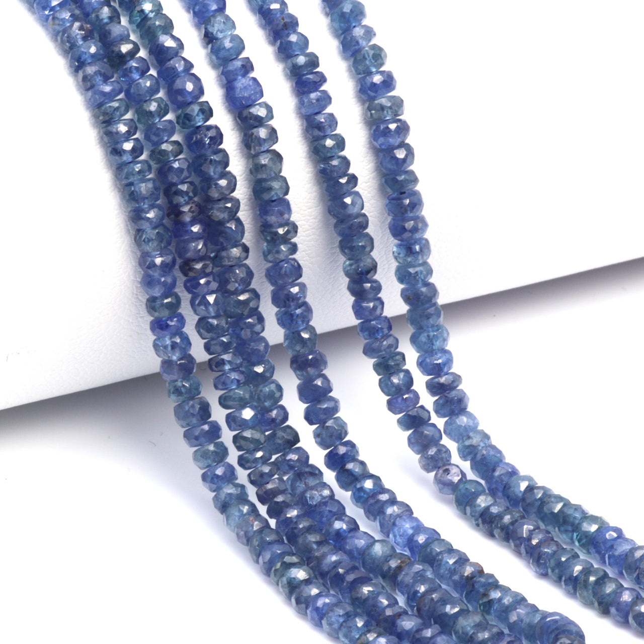 Cornflower Blue Sapphire 3.5mm Faceted Rondelles