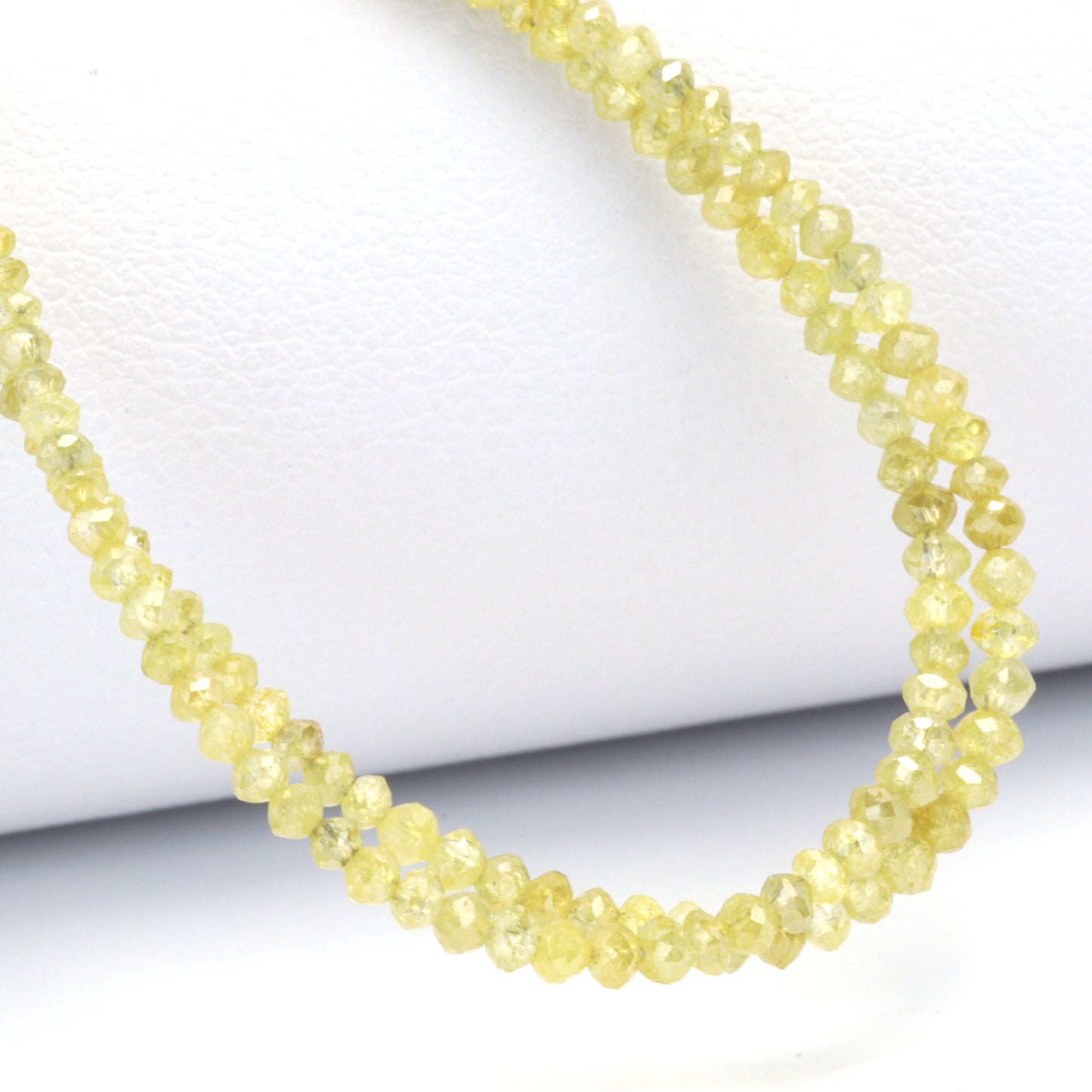 Yellow Diamond 2mm - 2.2mm Faceted Rondelles Bead Strand