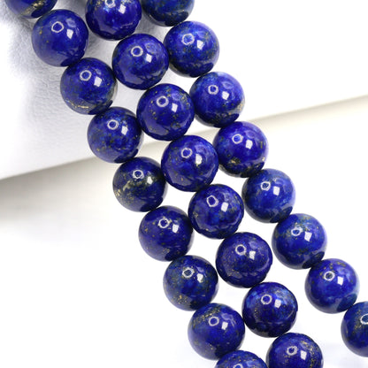 Royal Blue Lapis Lazuli 6mm Smooth Rounds Bead Strand