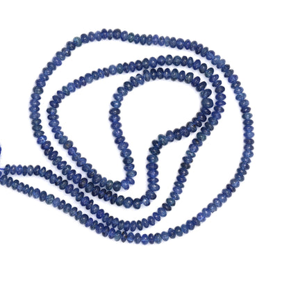 Cornflower Blue Sapphire 3mm Smooth Rondelles