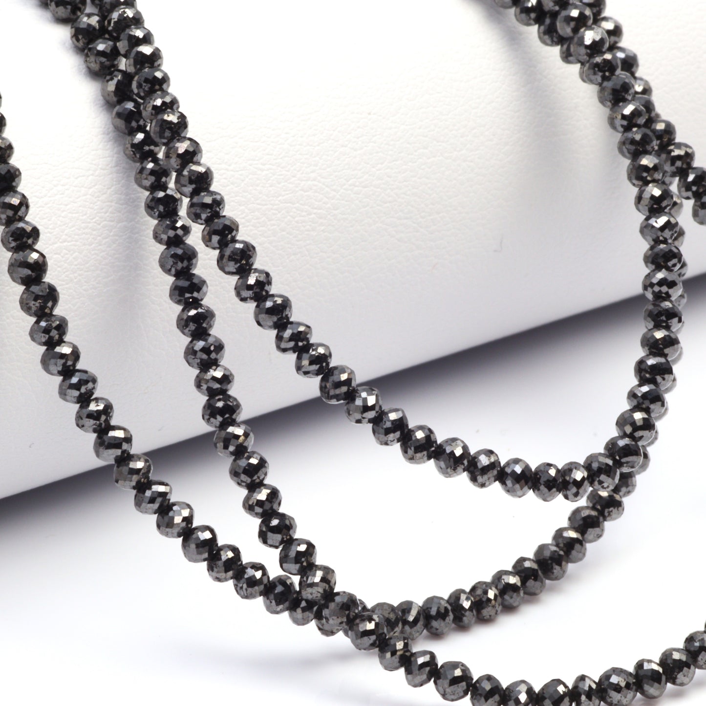 Black Diamond 3mm Faceted Rondelles