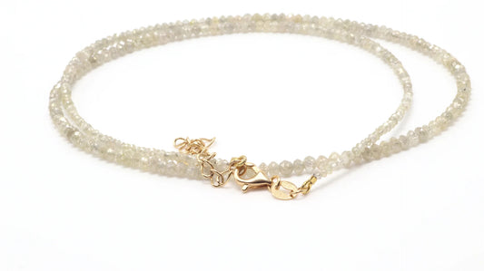 18k Taupe Diamond Bead Necklace (~16ct)