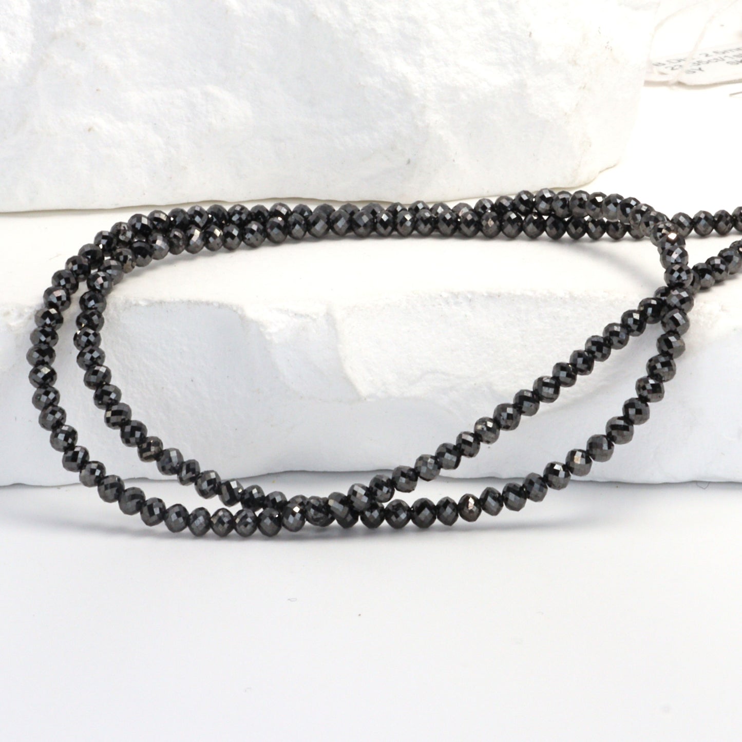 Black Diamond 2.5mm Faceted Rondelles