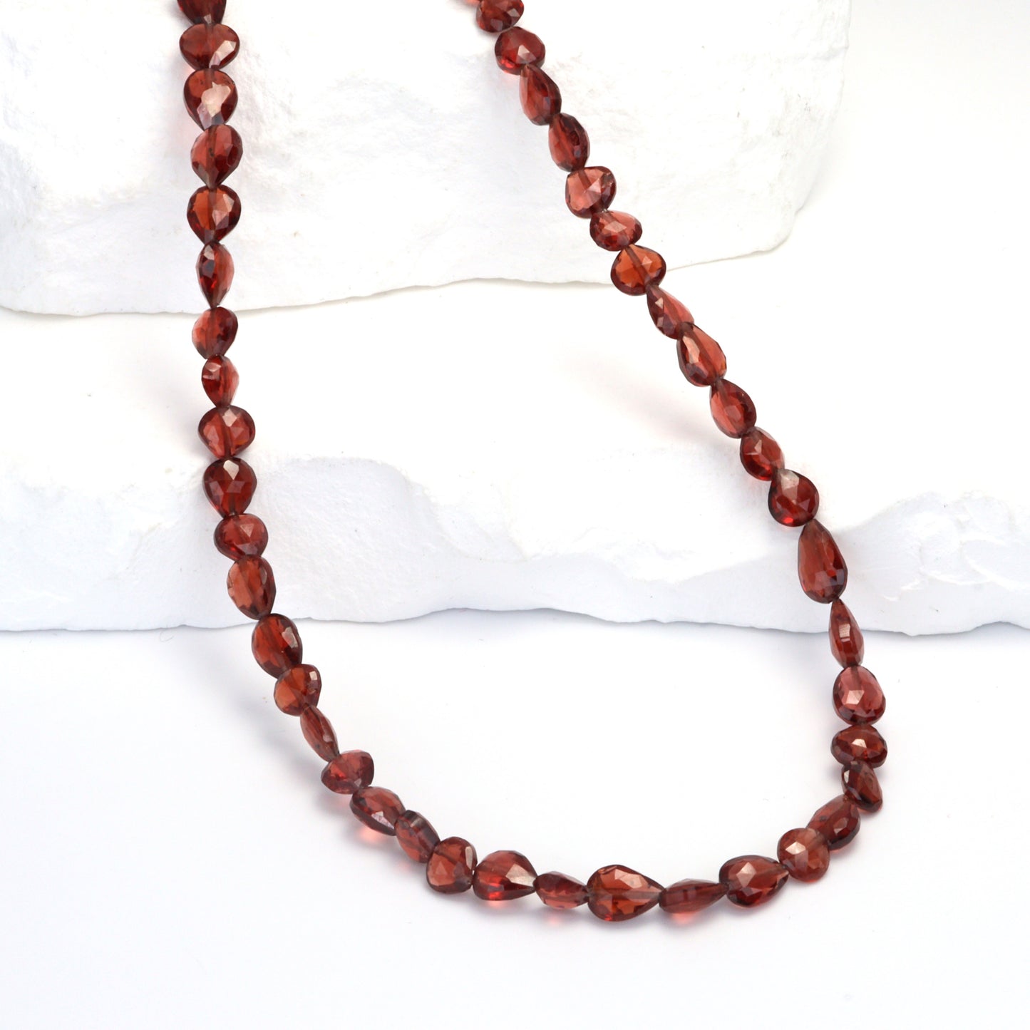 Red Garnet 4x6mm Center Drilled Pear Briolettes