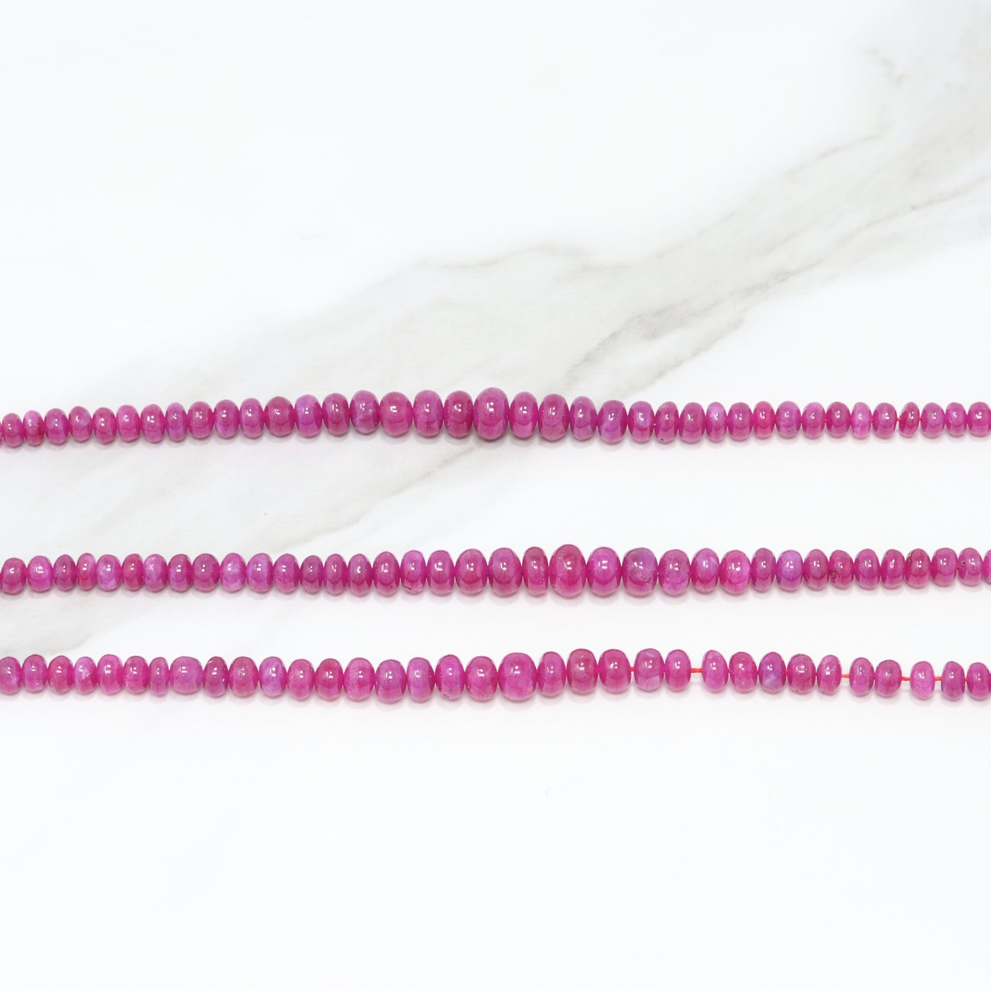 Pink Sapphire 3mm Smooth Rondelles