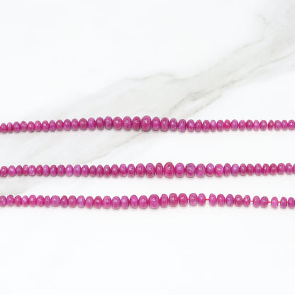 Pink Sapphire 3mm Smooth Rondelles
