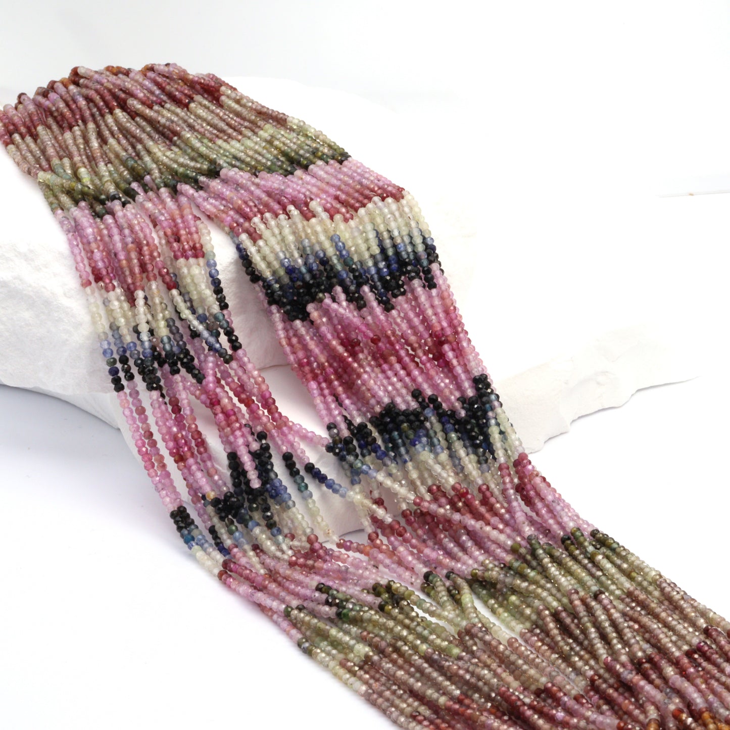 Tundra Sapphire 2mm Faceted Rounds Bead Strand