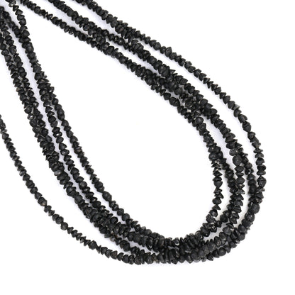 Black Diamond 2mm - 2.5mm Hand Faceted Chips Bead Strand