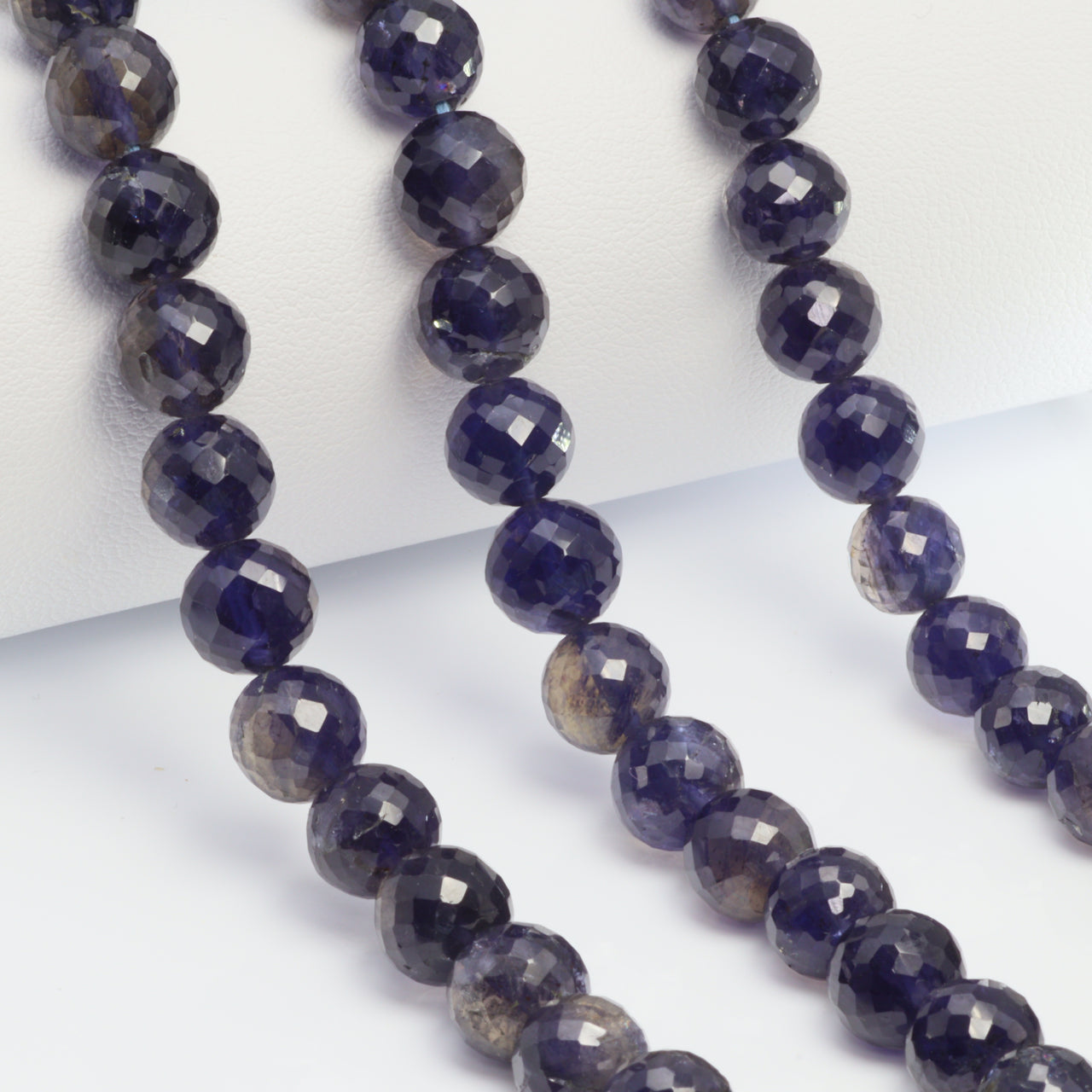 Blue Iolite 8mm Faceted Rounds