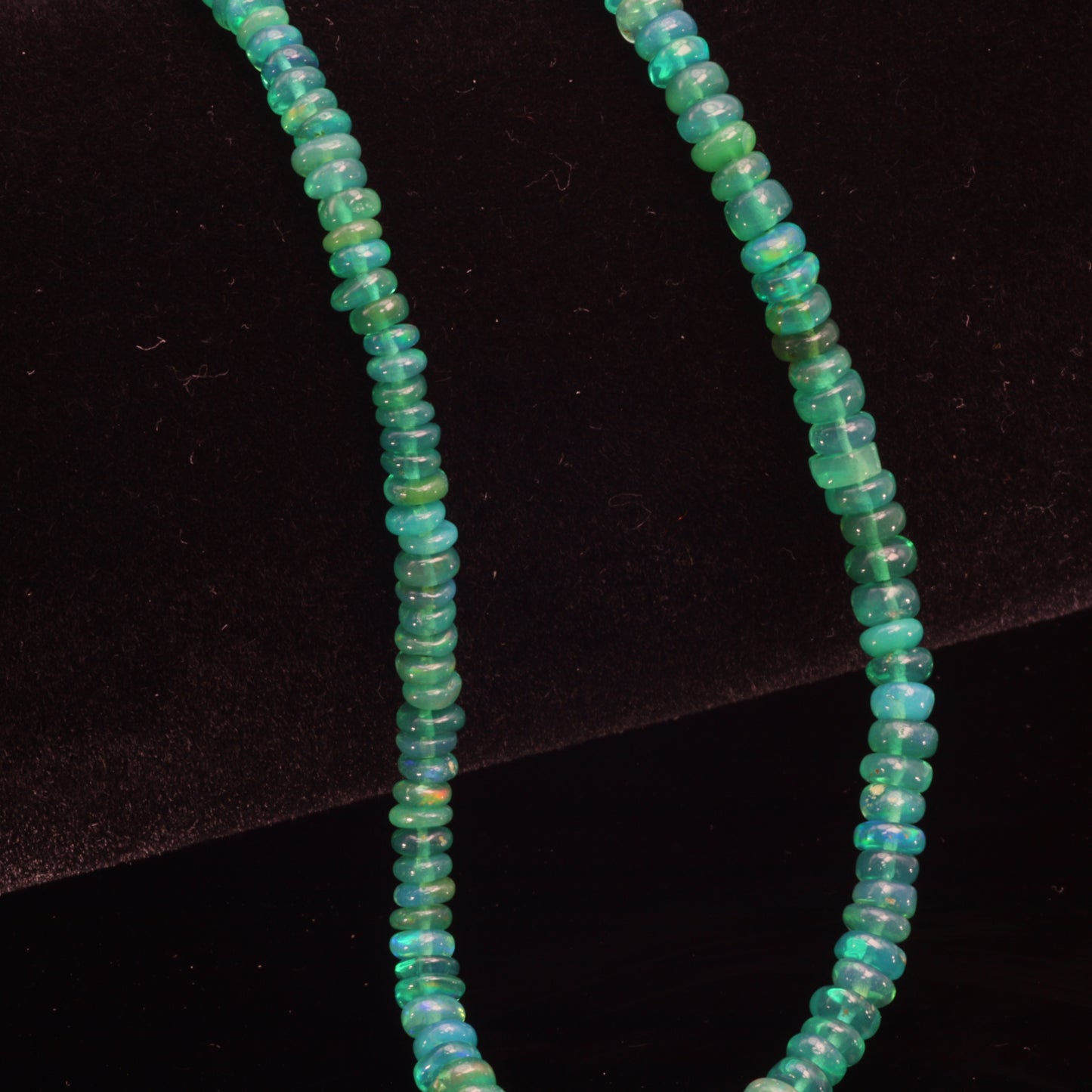 Green Ethiopian Opal 3.5mm Smooth Rondelles