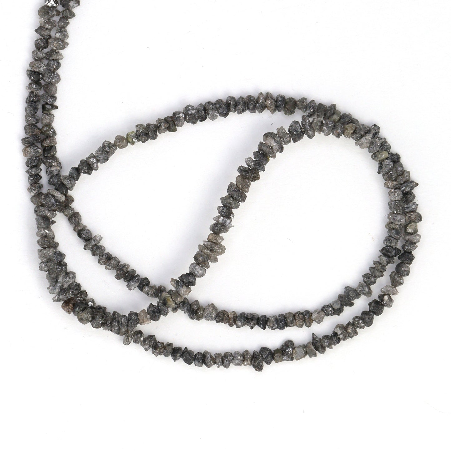 Gray Diamond 2.5mm Faceted Chips Bead Strand