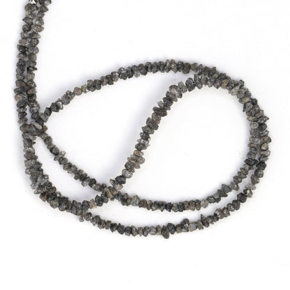 Gray Diamond 2.5mm Faceted Chips Bead Strand