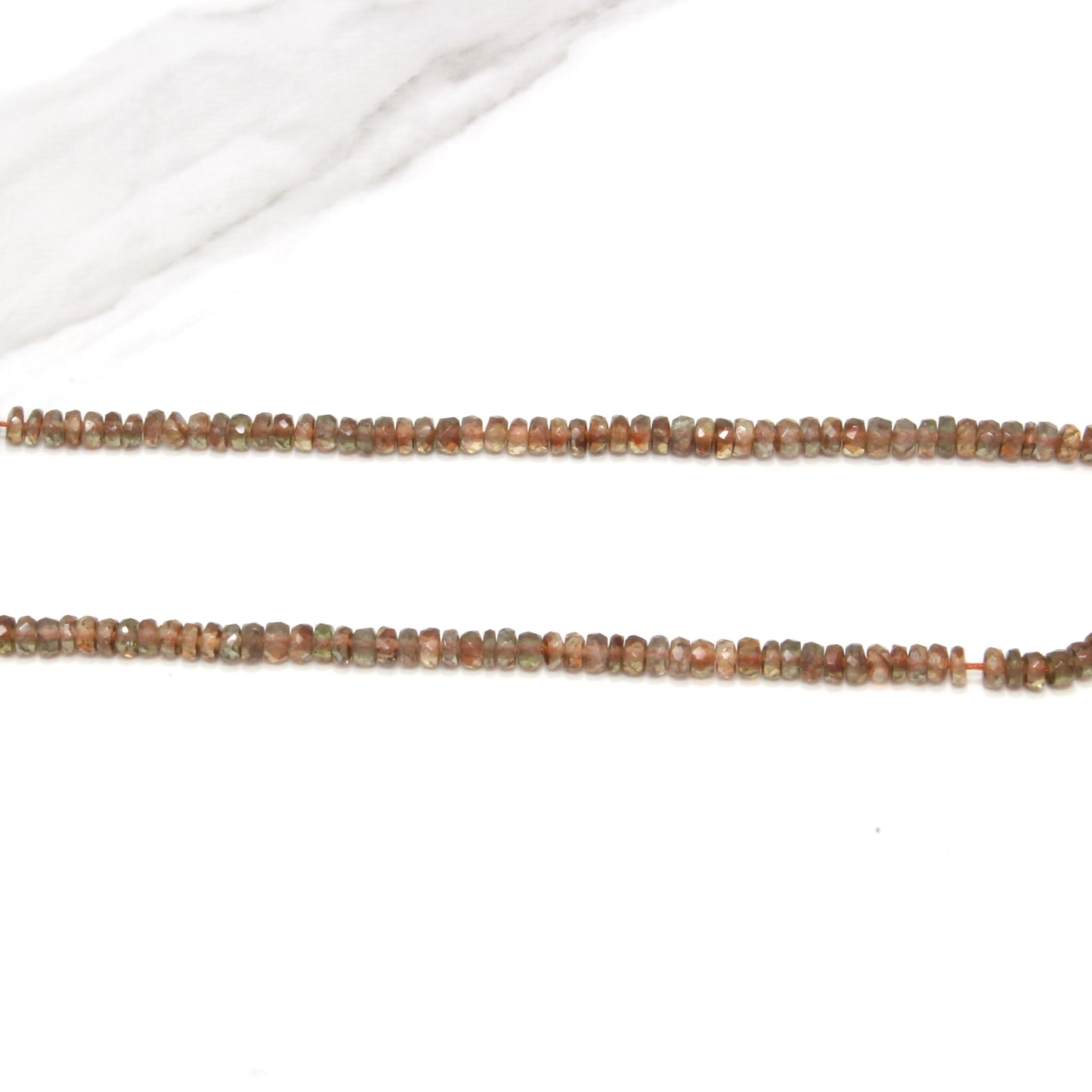 AA Brown Andalusite 3.5mm Faceted Rondelles