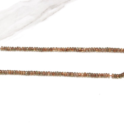 AA Brown Andalusite 3.5mm Faceted Rondelles