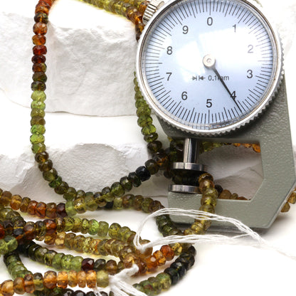 Petro Tourmaline 4mm Faceted Rondelles