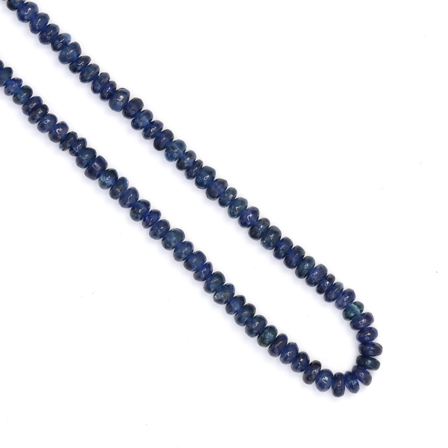 Navy Blue Sapphire 2.5mm - 3.5mm Smooth Rondelles Bead Strand