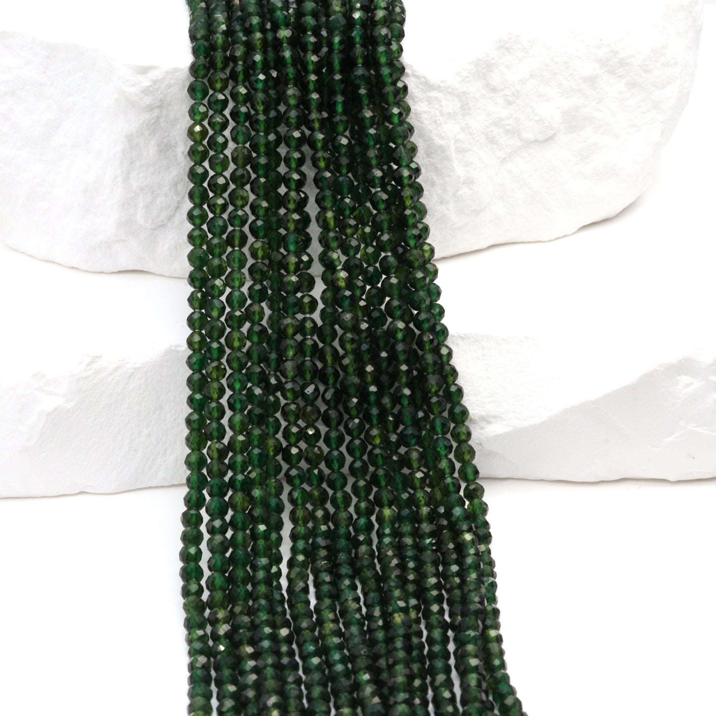 Green Tourmaline 2.5mm Faceted Rounds