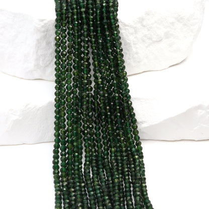 Green Tourmaline 2.5mm Faceted Rounds