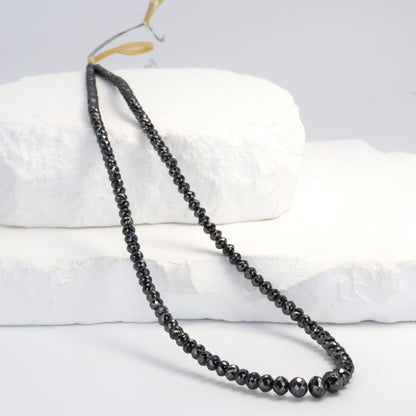 Black Diamond 3mm Faceted Rondelles