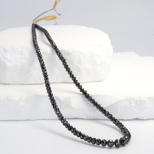 Black Diamond 3mm Faceted Rondelles