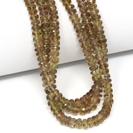 Color Change Garnet 4mm – 4.5mm Hand Faceted Rondelles Bead Strand