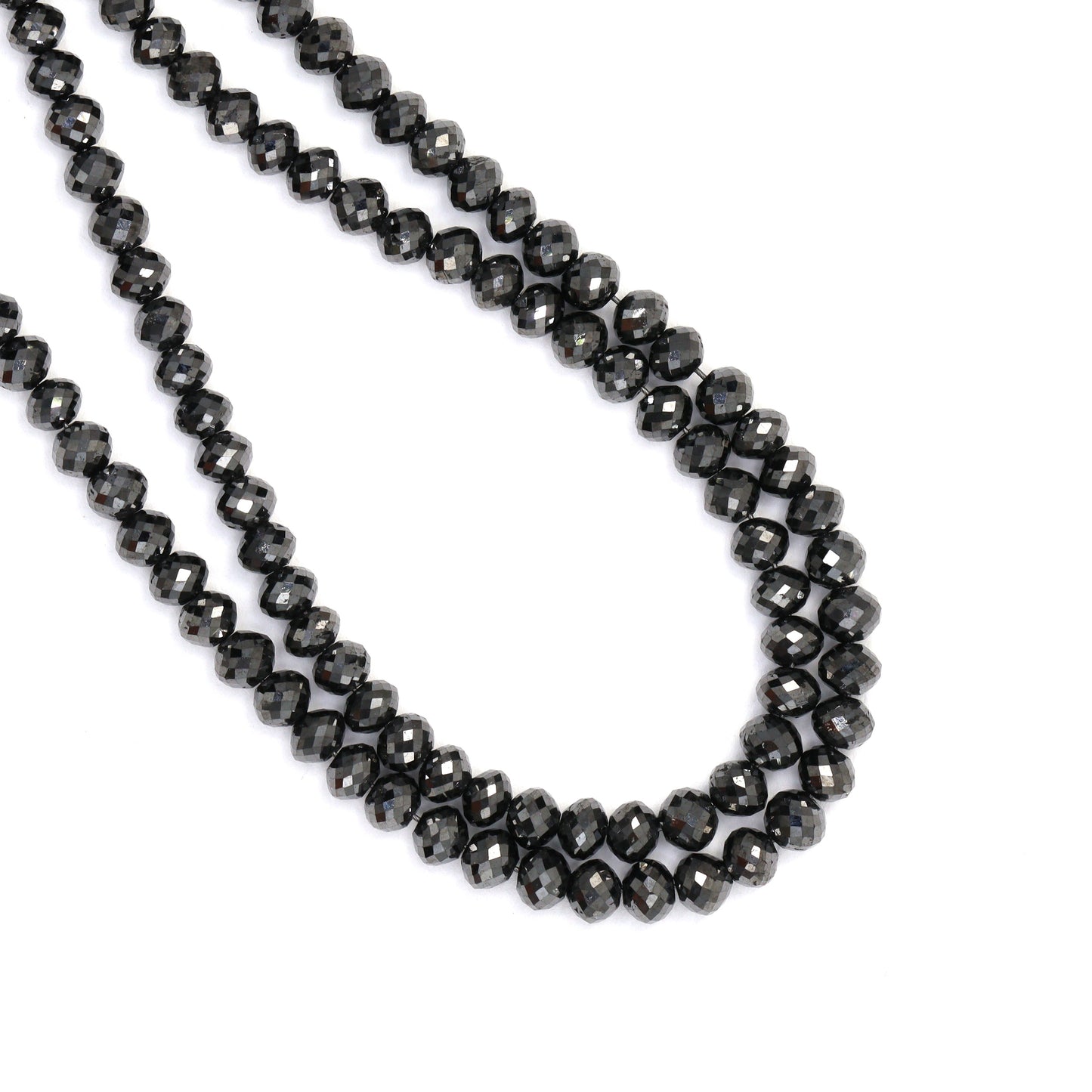 Black Diamond 3.5mm Faceted Rondelles