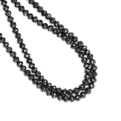 Black Diamond 3.5mm Faceted Rondelles