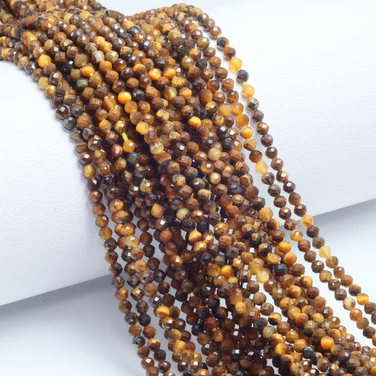 Tiger's Eye 2mm Faceted Rounds