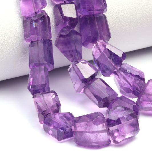 Purple Amethyst 10x8mm Faceted Nuggets