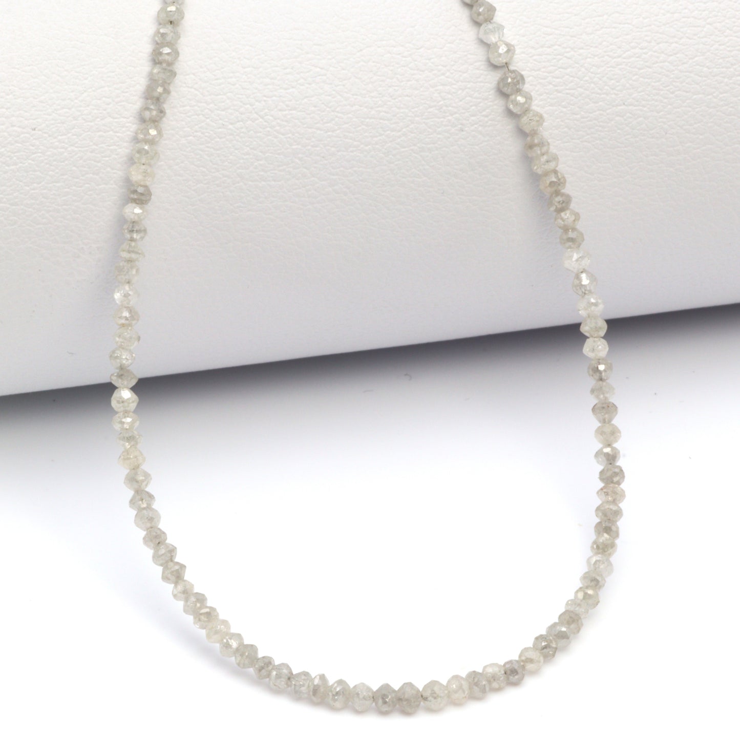 Gray Diamond 2mm Faceted Rondelles