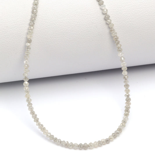 Gray Diamond 2mm Faceted Rondelles