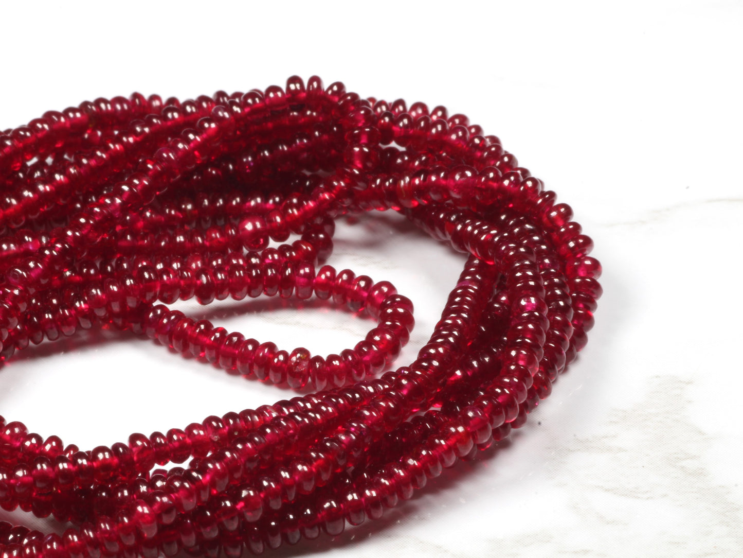 Red Ruby 2.5mm Smooth Rondelles
