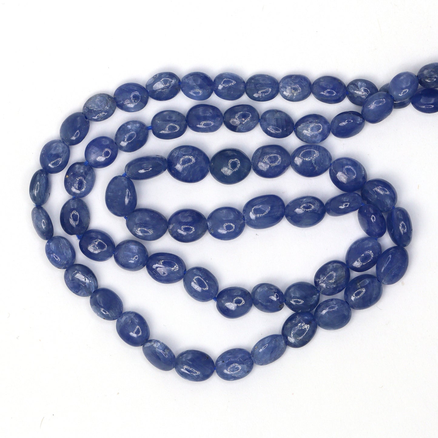 Cornflower Blue Sapphire 5x3mm - 7x5mm Smooth Nuggets Bead Strand