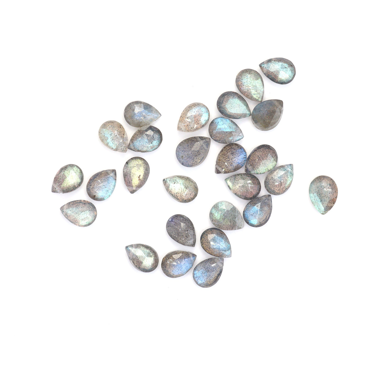 AAA Blue Labradorite 7x5mm Faceted Pear Shaped Briolettes