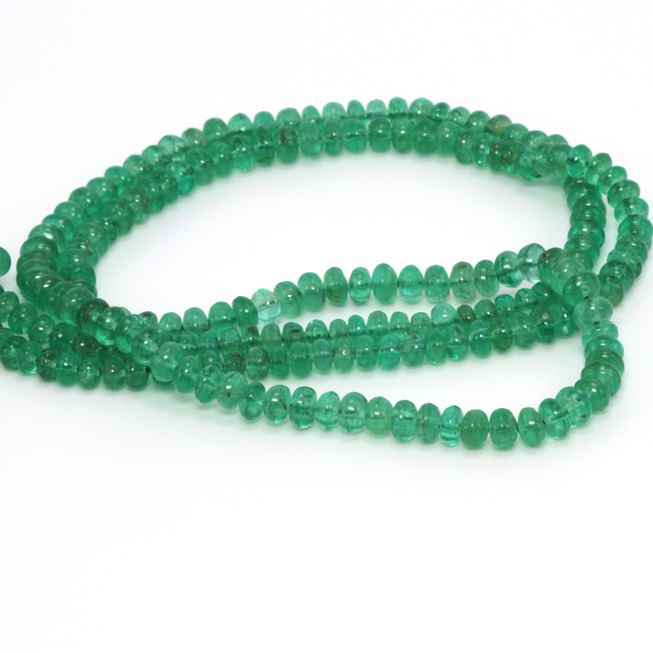 Green Emerald 3mm Smooth Rondelles