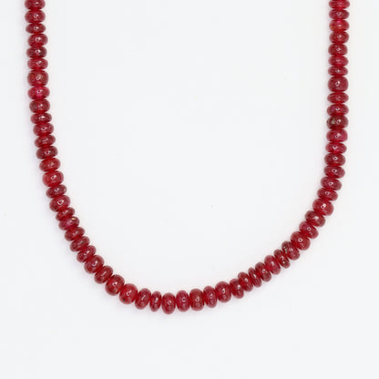 Red Ruby 4mm Smooth Rondelles