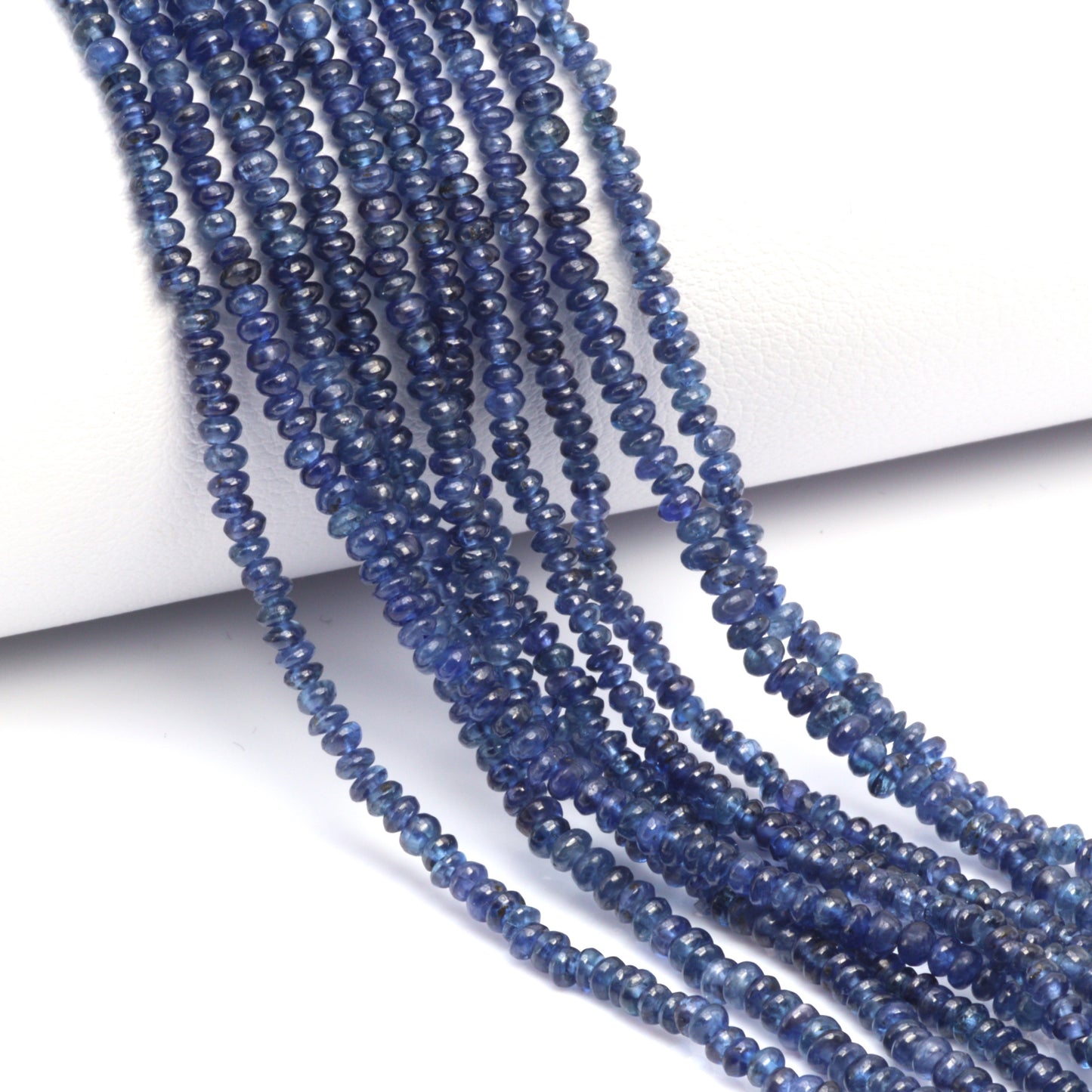 Cornflower Blue Sapphire 2mm Smooth Rondelles Bead Strand