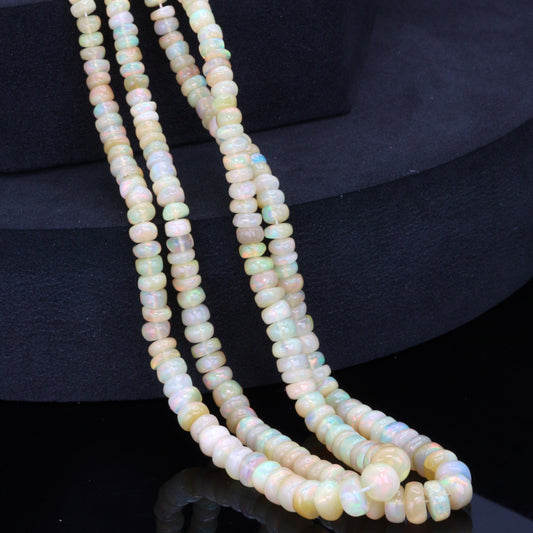 Yellow Ethiopian Opal 3mm Smooth Rondelles