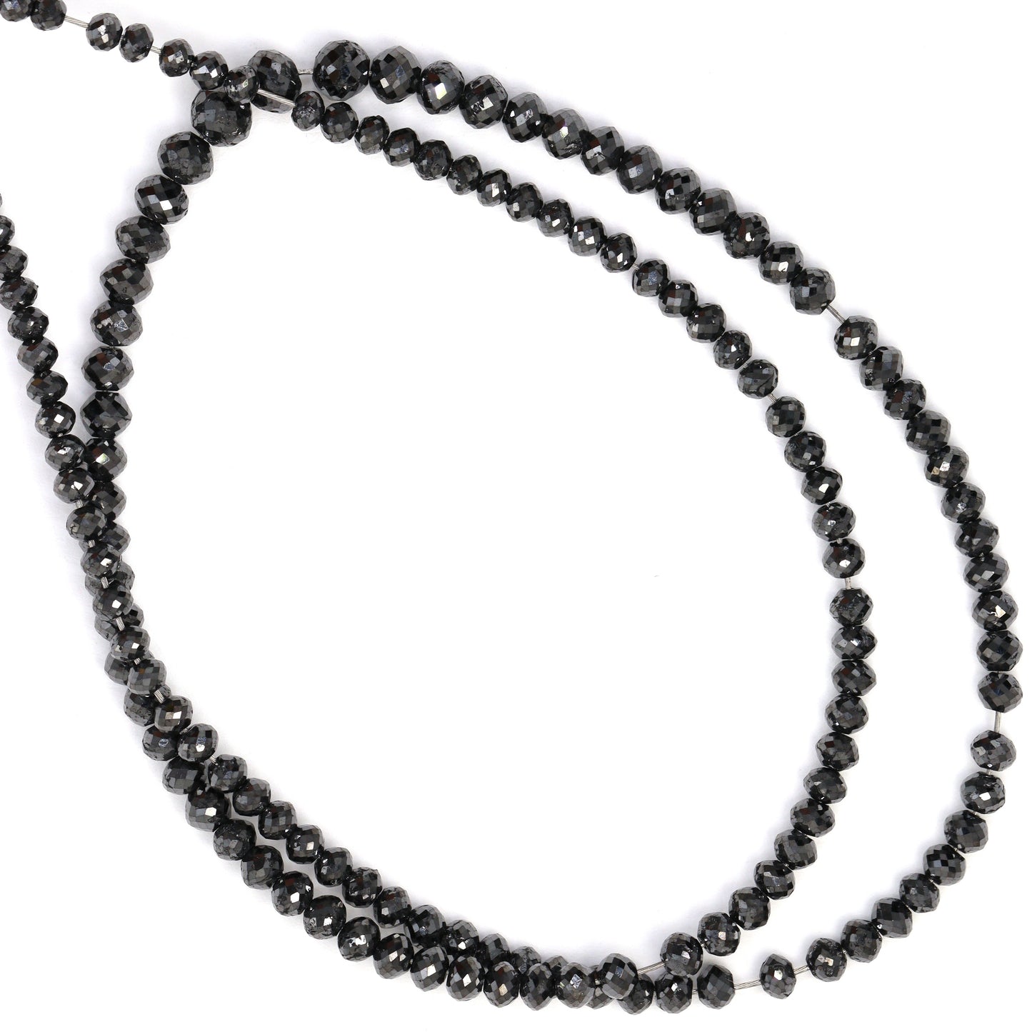 Black Diamond 3mm Faceted Rondelles