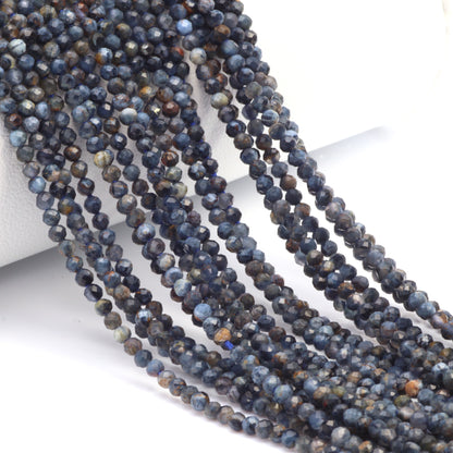 Pietersite 2mm Faceted Rounds Bead Strand