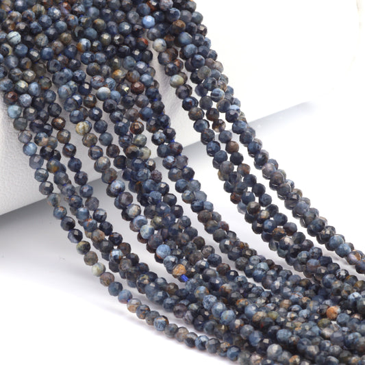 Pietersite 2mm Faceted Rounds Bead Strand