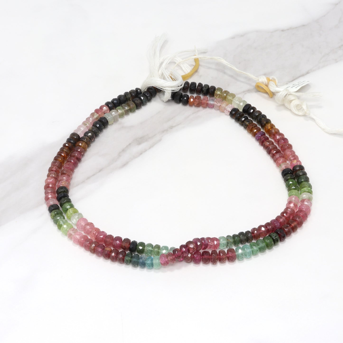 Watermelon Tourmaline 6mm Faceted Rondelles