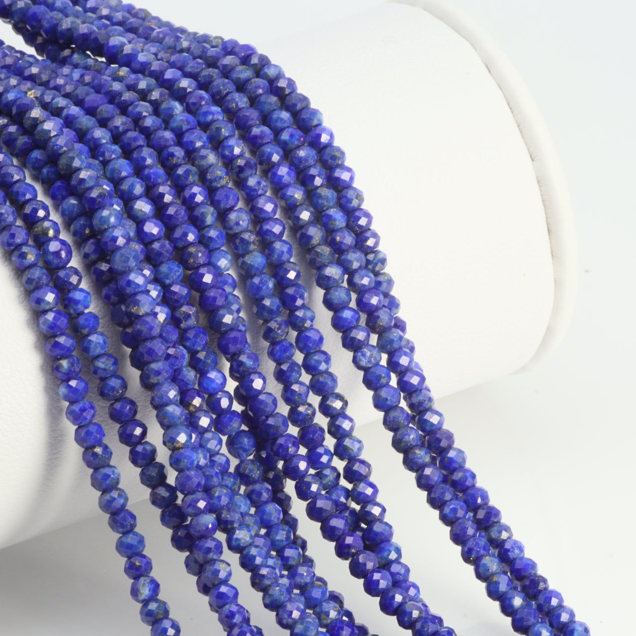 Lapis Lazuli 3mm Faceted Rondelles Bead Strand