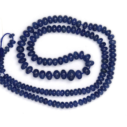Cornflower Blue Sapphire 4mm Smooth Rondelles