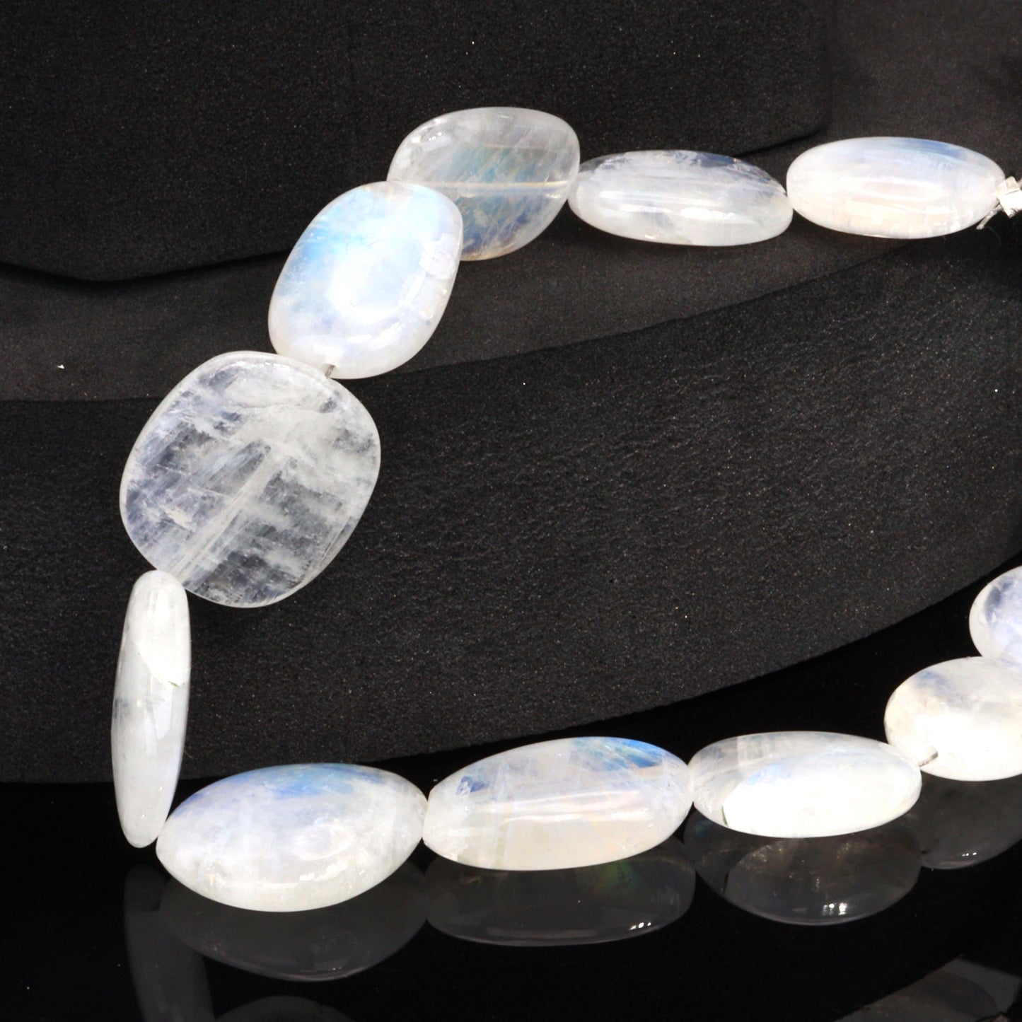 Blue Rainbow Moonstone 16x12mm Smooth Nuggets