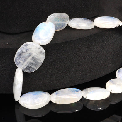 Blue Rainbow Moonstone 16x12mm Smooth Nuggets